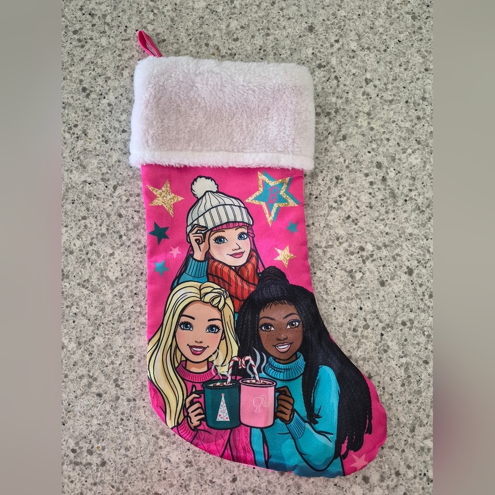 Barbie Pink Holiday Christmas Stocking 16 Inch